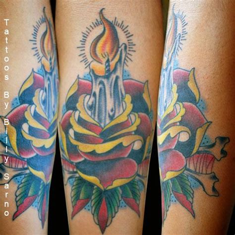 Rose Candle Tattoo Image Candle Tattoo Tattoos Flame Tattoos