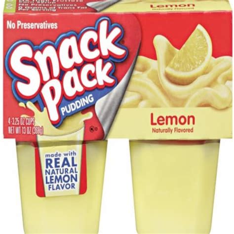 Snack Pack Lemon Pudding Cups Pack Of 18 18 Pack Foods Co