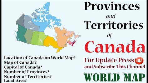 Provinces And Territories Of Canada Map Of Canada Youtube