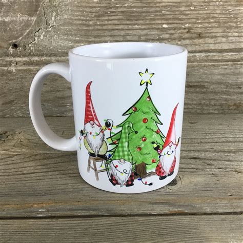 Gnome Christmas Mug 11 Oz Coffee Mug Garden Gnomes Etsy