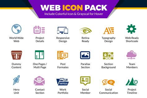 Web Icons Pack Website Vector Icon Outline Icons ~ Creative Market