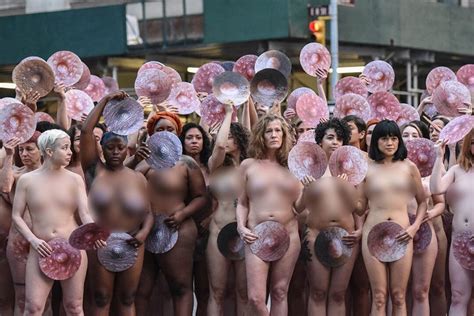 Naked Demonstrators Protest Censorship At Facebook And Instagram Offices Dazed