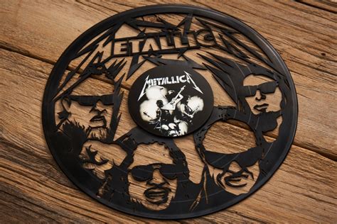 Metallica Custom Laser Cut Vinyl Records Coaster Image Etsy