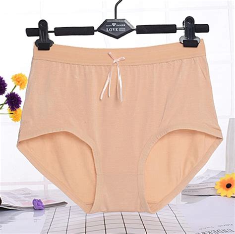 High Waist Modal Briefs Women Underwear Panties Sexy Modal Briefs Female Bow Underpants Big Size