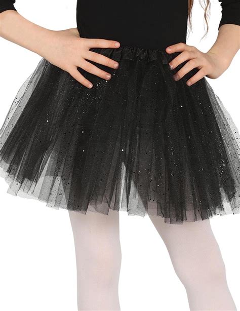 tutu mit glitter für mädchen schwarz günstige faschings accessoires and zubehör bei karneval