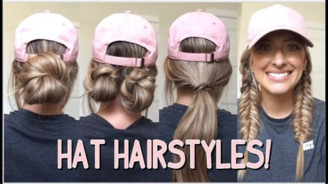 4 Easy Hairstyles To Wear With Hats Medium And Long Hairstyles Youtube