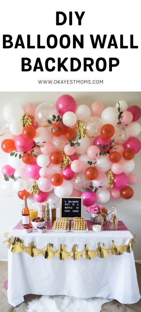Check out the directions on how to make it here. DIY Balloon Wall - Okayest Moms
