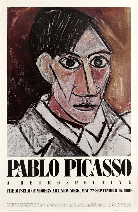 Pablo Picasso A Retrospective Moma Exhibition New York Original Vintage