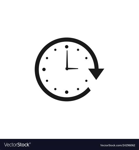 Work Hours Icon Design Template Isolated Vector Image