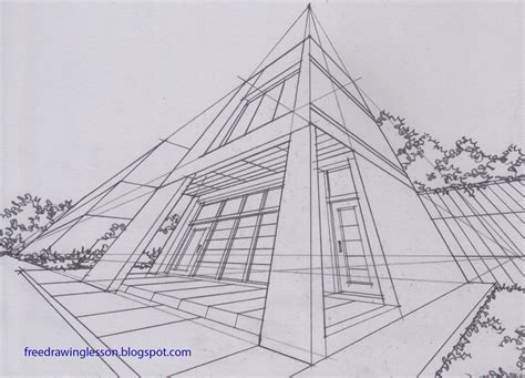 Draw Buildings In Three Point Perspective Perspective Building Drawing