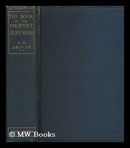 The Book Of The Prophet Jeremiah A Revised Translation With