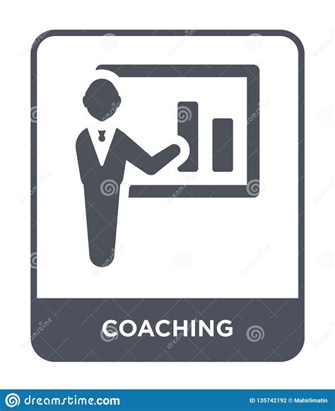 Coaching Icon In Trendy Design Style Coaching Icon Isolated On White