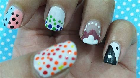 5 cute nail art for short nails || nail art for beginners - YouTube