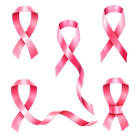 Free Vector Breast Cancer Ribbons Set