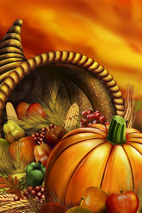 Holidays Harvest Thanksgiving Cornucopia Ipad Iphone