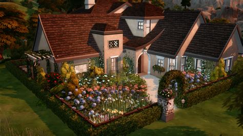 A Cottage For My Sim Who Really Likes Plants Sims4 Sims 4 House Building Sims 4 House
