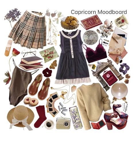 Capricorn Moodboarf Outfit Shoplook Capricorn Aesthetic Aesthetic