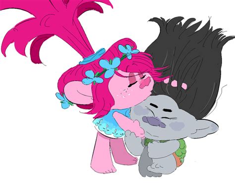 Kisses From Poppy Trolls Poppy And Branch Kiss Branch And Poppy