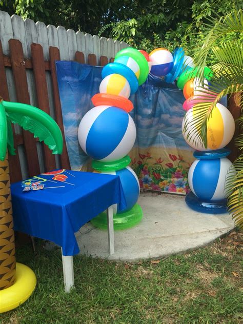 Beach Ball Photo Booth Pool Birthday Party Splash Party Beach Themed Party