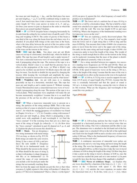The slower wave will take longer to arrive, and so t 1 is more than t 2. Physics I Problems (162).pdf | Wavelength | Waves