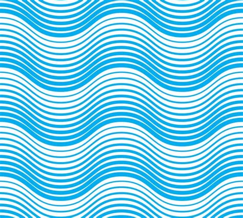 Vector Simple Wave Pattern Seamless Blue Wave Pattern Wave Pattern