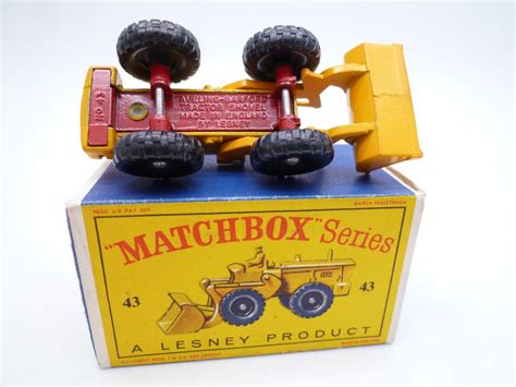 Vintage Matchbox Lesney No43b Aveling Barford Tractor In Original Box