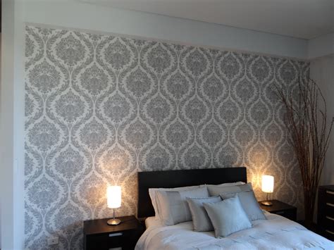 A sure bet for modern men is the black coat. Elegant Bedroom Wallpaper Installation by Sydney ...