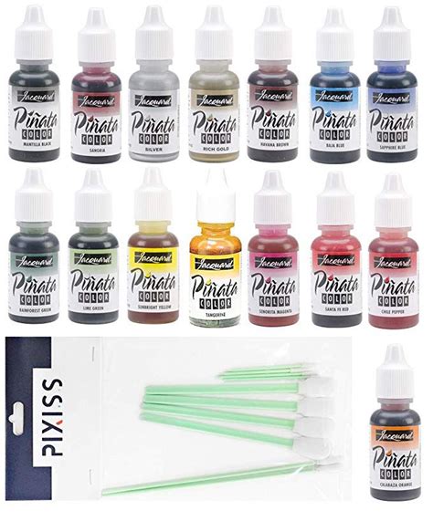 Jacquard Pinata Color Alcohol Inks 15 Color Bundle 8x Pixiss Ink