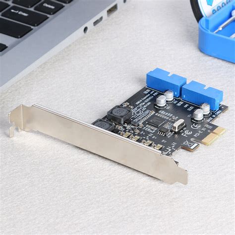 Desktop Pc Usb Expansion Card Front Pci E To Pin Header Adapter Module Ebay