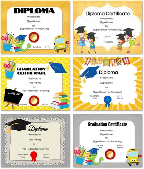 Preschool Graduation Certificate Free 19 Graduation Certificates In