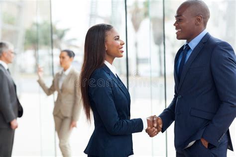 African Business Handshaking Stock Photo Image 34461540