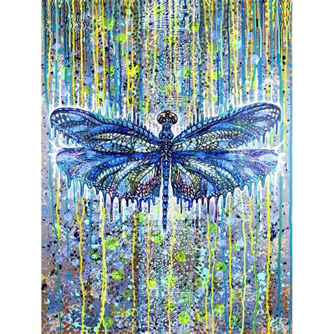 Painting On Canvas Original Dragonfly Painting