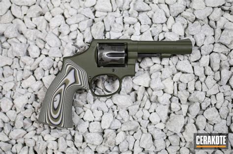 Cerakoted Revolver Done In H 240 Mil Spec Od Green By Web User Cerakote