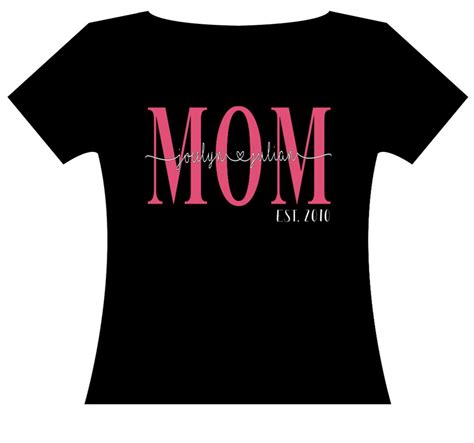 Mom Tshirt Personalized Mom Shirt Mothers Day T Etsy Personalized Mom Mom Tshirts Mom