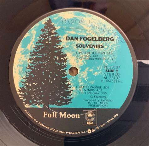 Dan Fogelberg Souvenirs Vinyl Us Pressing 1974 Reissue Etsy