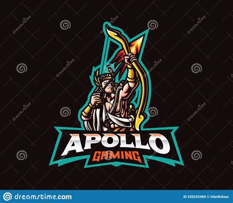 Apollo God Mascot Logo Design Cartoon Vector 256255469