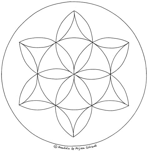 Blume des Lebens zum Ausdrucken | Mandalas zum ausdrucken, Blume des