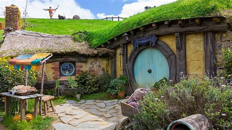 Hd Wallpaper Village Hobbiton Movie Set New Zealand Matamata