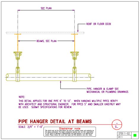St011 Pipe Hanger Details Axiomcpl Central Professional Library