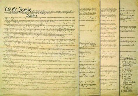 Buy 4 Page United States Constitution In Its Original Layout And Size