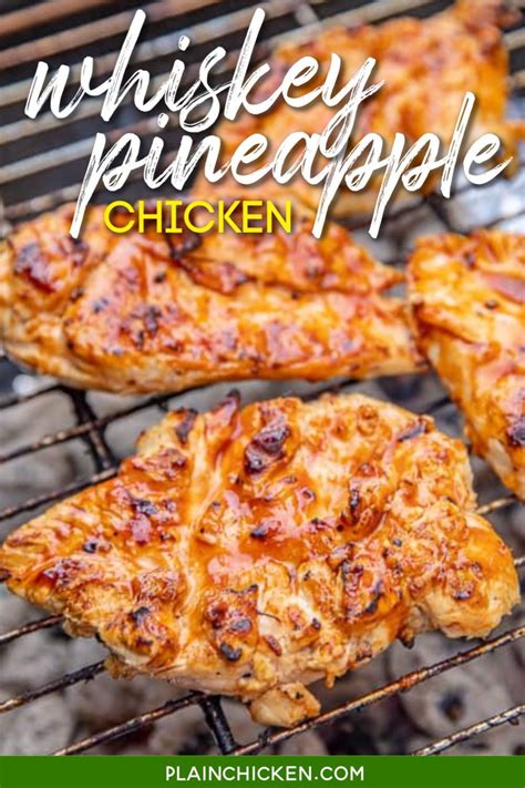 A great family meal that would please adults and kids alike. Whiskey Pineapple Chicken - Plain Chicken in 2020 ...