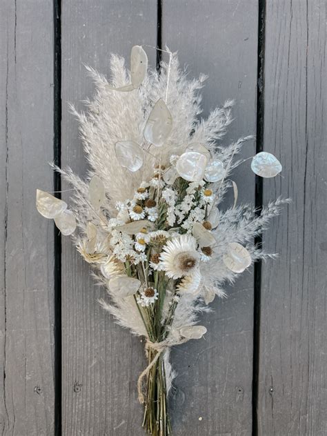 Vintage White Dried Flower Bouquet Idyllwild