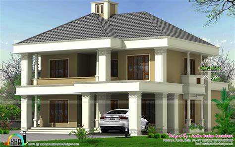 Colonial Model House In 2000 Sq Ft Kerala Home Design And Floor Plans