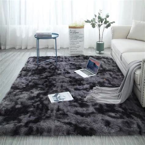 Gray Fluffy Carpet