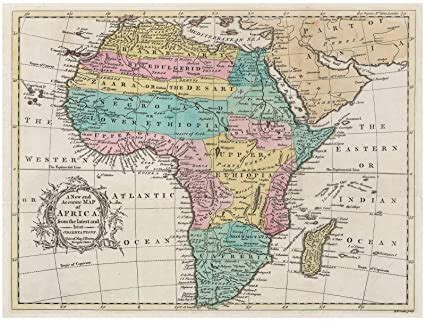 Antique map of africa titled 'a new & accurate map of negroland and the adjacent countries also upper guinea, showing the principal european settlements & distinguishing wch. A New And Accurate Map Of Negroland - Maps Location Catalog Online