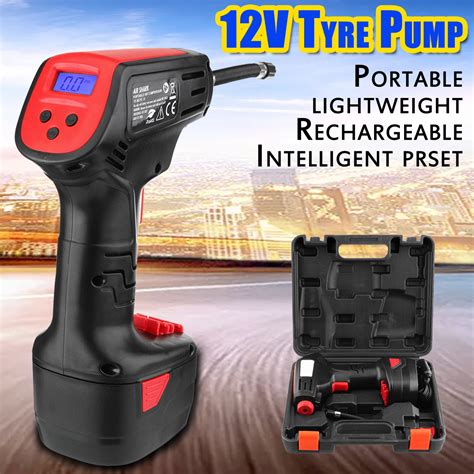 New 12v Lcd Tyre Inflator Cordless Car Air Compressor Electric Tyre