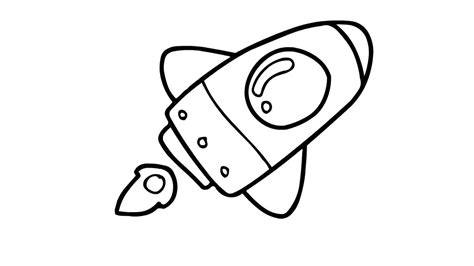 How To Draw A Cartoon Rocket Ship Step By Step Drawing