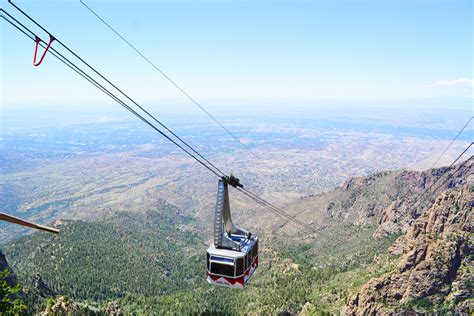 Sandia Peak Aerial Tramway With A Breathtaking View On Albuquerque New