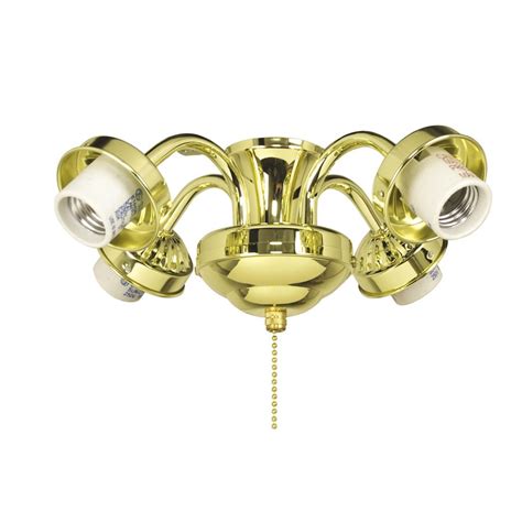 Harbor Breeze 4 Light Bright Brass Incandescent Ceiling Fan Light Kit
