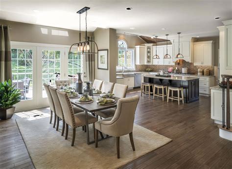 A tasteful kitchen and living room area at the Preserve at Providence